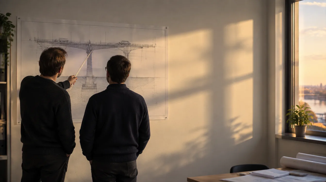 Ingenieure über einem Plan