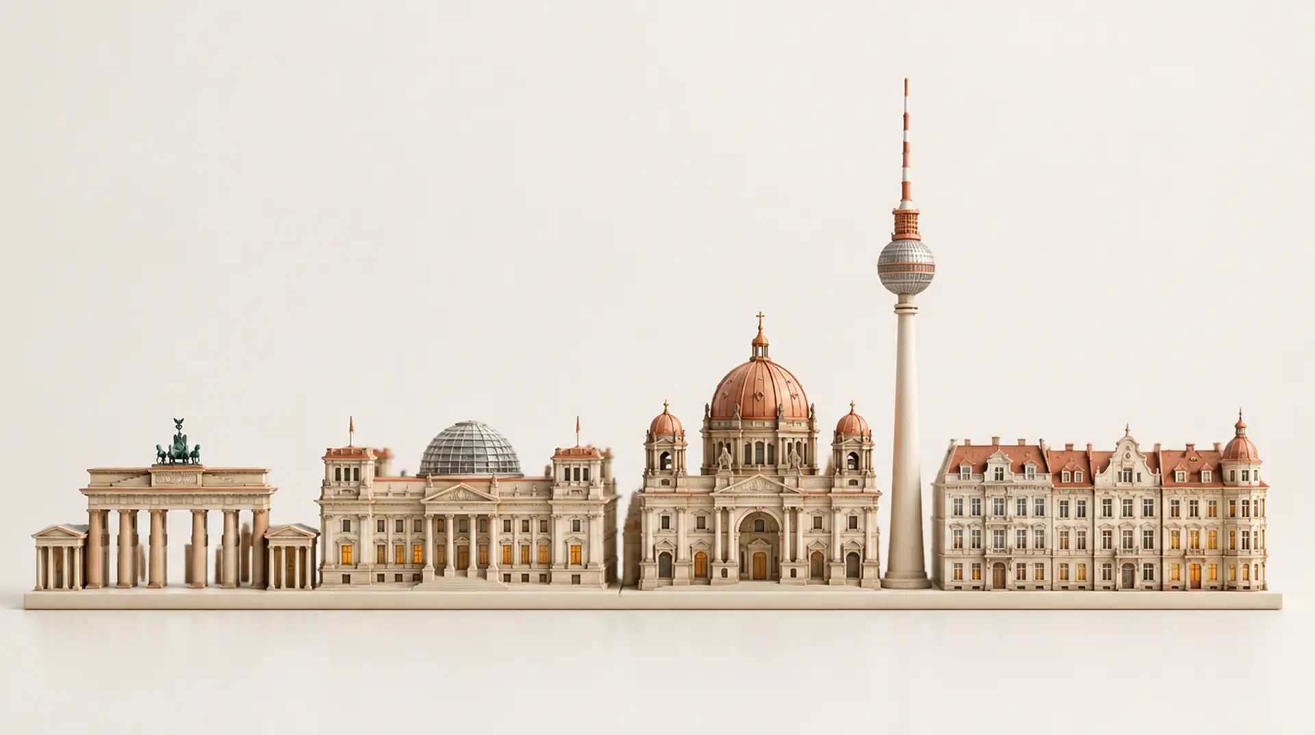 Modell der Stadtsilhouette von Berlin