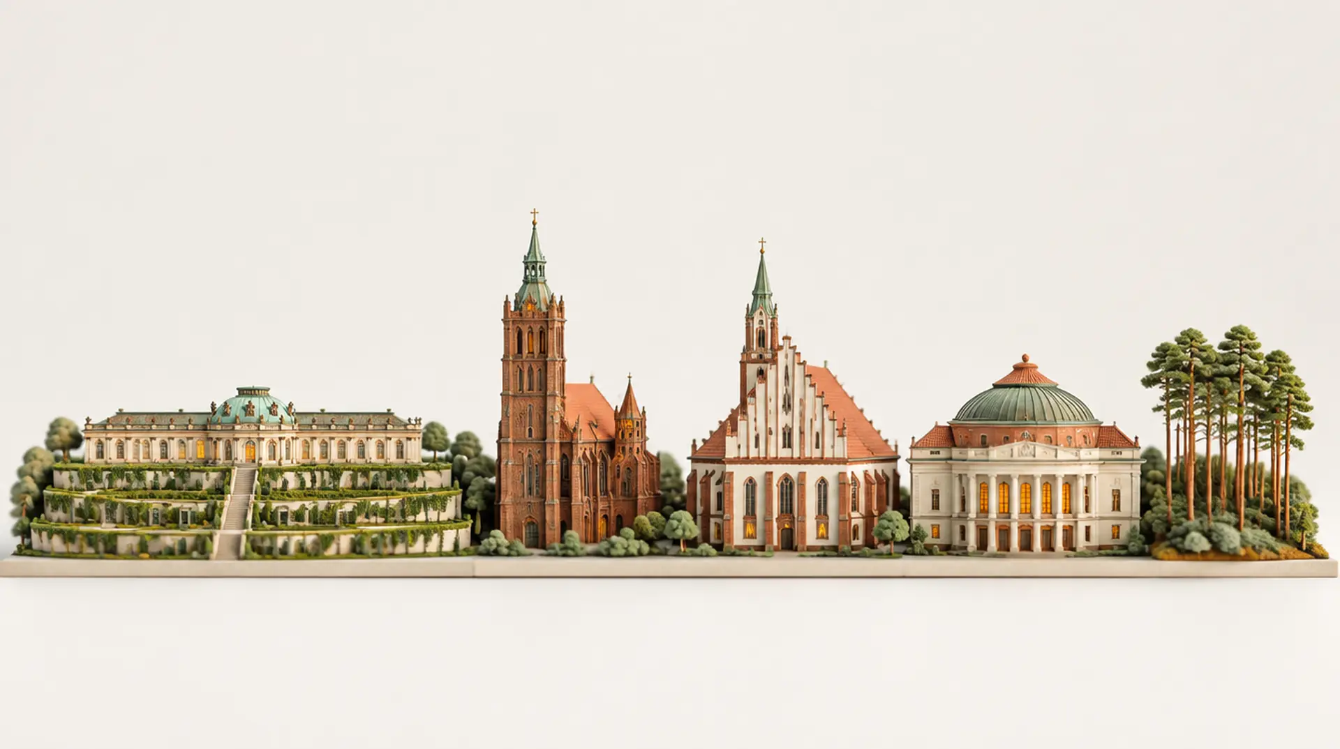 Modell der Stadtsilhouette von Brandenburg