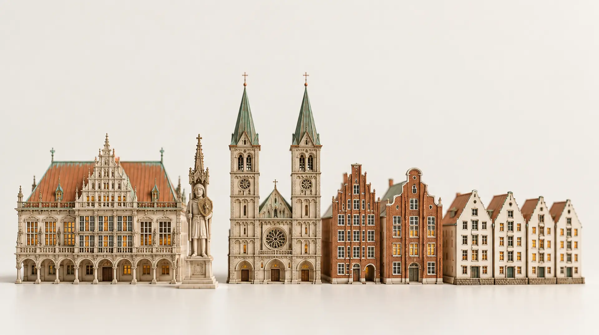 Modell der Stadtsilhouette von Bremen